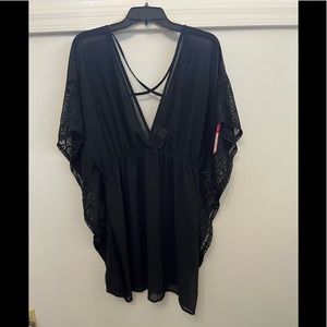 Black Target Swimsuit Coverup